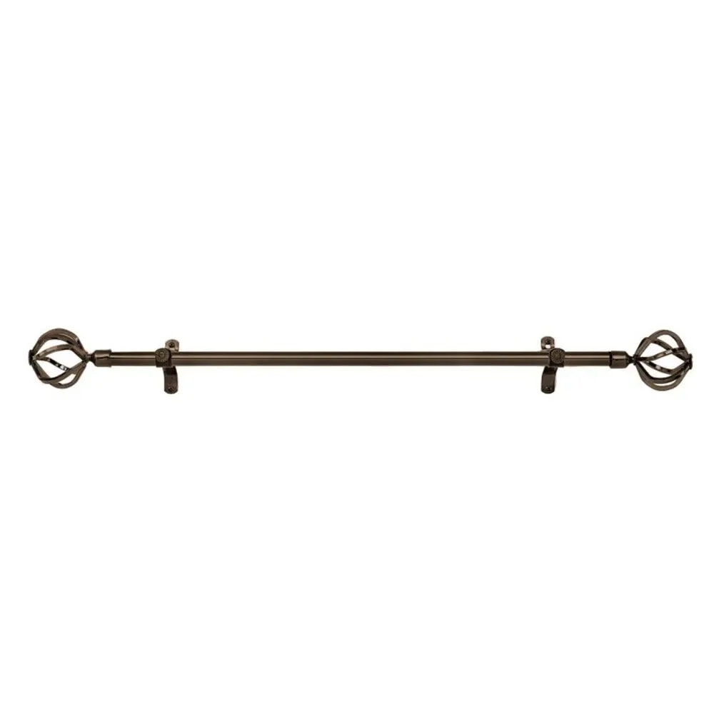 Achim Decorative Rods: Metallo Carrera Brushed Nickel Curtain Rod with Metal